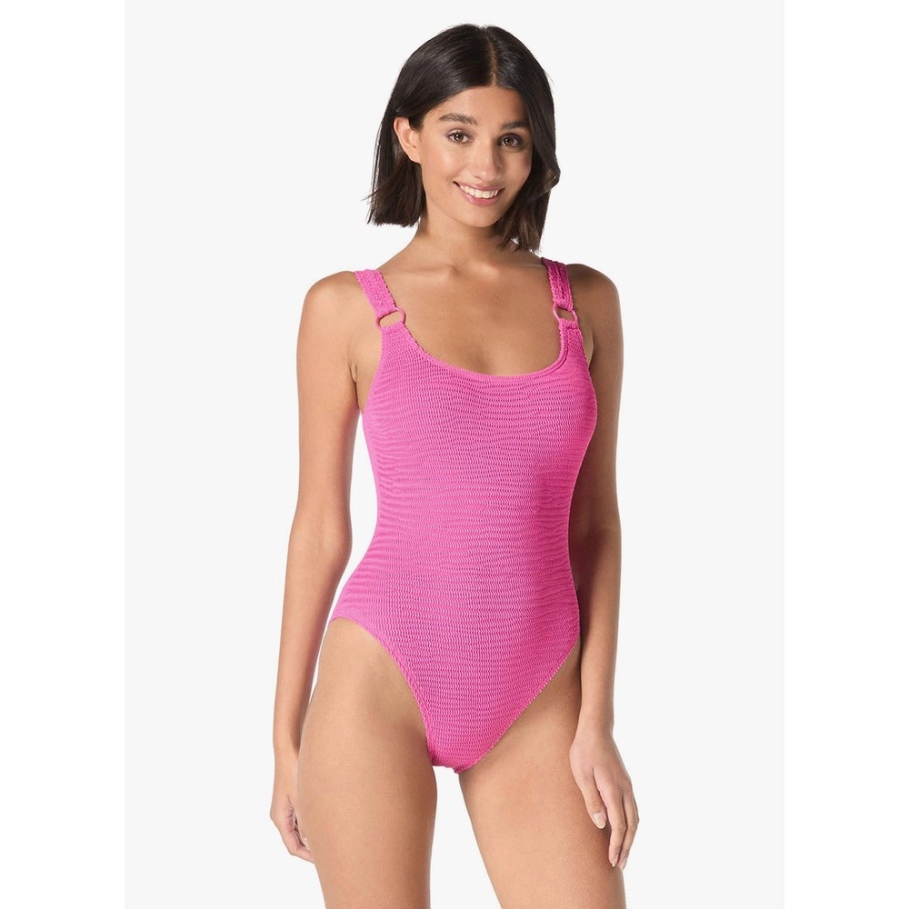 NWT Vince Camuto Women's Ocean Ripple Scoop Neck Ring One Piece Swimsuit 12 $134